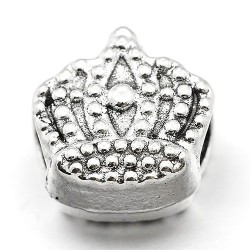 Бусина корона, 12х13мм, стальная