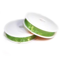 Еластомірна (силіконова) нитка, 1,0мм, зелена, котушка